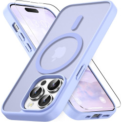 Vansdon Magnétique Coque pour iPhone 14 Pro avec 1 Verre Trempé, Compatible avec MagSafe, Protection Contre Les Chutes de qualit