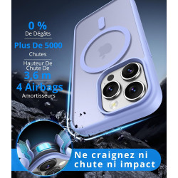 Vansdon Magnétique Coque pour iPhone 14 Pro avec 1 Verre Trempé, Compatible avec MagSafe, Protection Contre Les Chutes de qualit