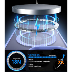 Vansdon Magnétique Coque pour iPhone 14 Pro avec 1 Verre Trempé, Compatible avec MagSafe, Protection Contre Les Chutes de qualit