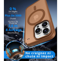 Vansdon Magnétique Coque pour iPhone 14 Pro avec 1 Verre Trempé, Compatible avec MagSafe, Protection Contre Les Chutes de qualit