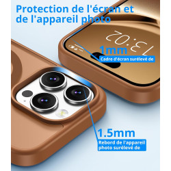 Vansdon Magnétique Coque pour iPhone 14 Pro avec 1 Verre Trempé, Compatible avec MagSafe, Protection Contre Les Chutes de qualit
