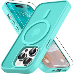 Vansdon Magnétique Coque pour iPhone 14 Pro Max avec 1 Verre Trempé, Compatible avec MagSafe, Protection Contre Les Chutes de qu