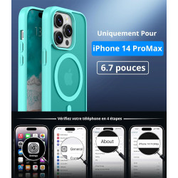 Vansdon Magnétique Coque pour iPhone 14 Pro Max avec 1 Verre Trempé, Compatible avec MagSafe, Protection Contre Les Chutes de qu