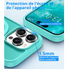 Vansdon Magnétique Coque pour iPhone 14 Pro Max avec 1 Verre Trempé, Compatible avec MagSafe, Protection Contre Les Chutes de qu