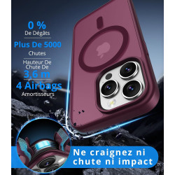 Vansdon Magnétique Coque pour iPhone 14 Pro Max avec 1 Verre Trempé, Compatible avec MagSafe, Protection Contre Les Chutes de qu