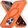 Vansdon magnétique coque pour iphone 14 pro max avec 1 verre trempé, compatible avec magsafe, protection contre les chutes de qu