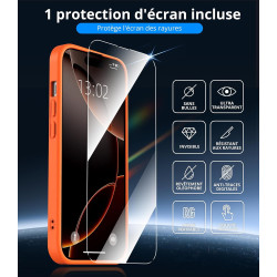 Vansdon magnétique coque pour iphone 14 pro max avec 1 verre trempé, compatible avec magsafe, protection contre les chutes de qu