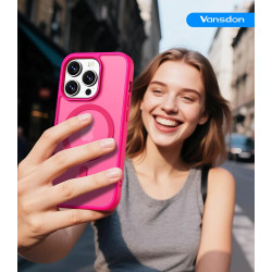 Vansdon Magnétique Coque pour iPhone 14 Pro Max avec 1 Verre Trempé, Compatible avec MagSafe, Protection Contre Les Chutes de qu