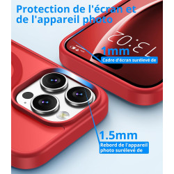 Vansdon Magnétique Coque pour iPhone 14 Pro Max avec 1 Verre Trempé, Compatible avec MagSafe, Protection Contre Les Chutes de qu