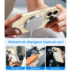 Vansdon Magnétique Coque pour iPhone 14 Pro Max avec 1 Verre Trempé, Compatible avec MagSafe, Protection Contre Les Chutes de qu