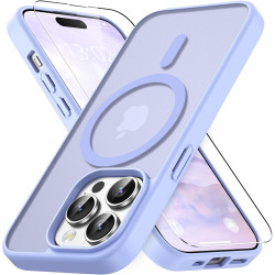 Vansdon Magnétique Coque pour iPhone 14 Pro Max avec 1 Verre Trempé, Compatible avec MagSafe, Protection Contre Les Chutes de qu