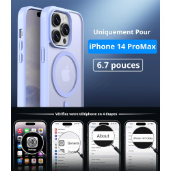 Vansdon Magnétique Coque pour iPhone 14 Pro Max avec 1 Verre Trempé, Compatible avec MagSafe, Protection Contre Les Chutes de qu