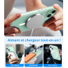 Vansdon Magnétique Coque pour iPhone 15 avec 1 Verre Trempé, Compatible avec MagSafe, Protection Contre Les Chutes de qualité Mi