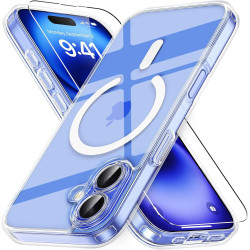 Vansdon Magnétique Coque pour iPhone 16 avec 1 Verre Trempé, Compatible avec MagSafe, Protection Contre Les Chutes de qualité Mi