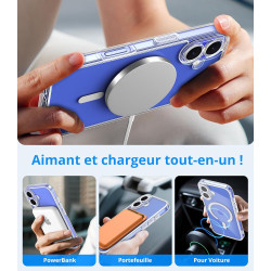 Vansdon Magnétique Coque pour iPhone 16 avec 1 Verre Trempé, Compatible avec MagSafe, Protection Contre Les Chutes de qualité Mi