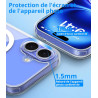 Vansdon Magnétique Coque pour iPhone 16 avec 1 Verre Trempé, Compatible avec MagSafe, Protection Contre Les Chutes de qualité Mi