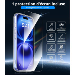 Vansdon Magnétique Coque pour iPhone 16 avec 1 Verre Trempé, Compatible avec MagSafe, Protection Contre Les Chutes de qualité Mi