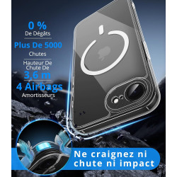 Vansdon Magnétique Coque pour iPhone 16e/ iphone 17e avec 1 Verre Trempé, Compatible avec MagSafe, Protection Contre Les Chutes 
