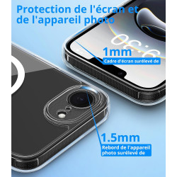 Vansdon Magnétique Coque pour iPhone 16e/ iphone 17e avec 1 Verre Trempé, Compatible avec MagSafe, Protection Contre Les Chutes 