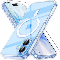 Vansdon Magnétique Coque pour iPhone 17 avec 1 Verre Trempé, Compatible avec MagSafe, Protection Contre Les Chutes de qualité Mi