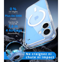 Vansdon Magnétique Coque pour iPhone 17 avec 1 Verre Trempé, Compatible avec MagSafe, Protection Contre Les Chutes de qualité Mi