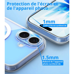 Vansdon Magnétique Coque pour iPhone 17 avec 1 Verre Trempé, Compatible avec MagSafe, Protection Contre Les Chutes de qualité Mi