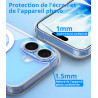 Vansdon Magnétique Coque pour iPhone 17 avec 1 Verre Trempé, Compatible avec MagSafe, Protection Contre Les Chutes de qualité Mi