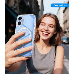 Vansdon Magnétique Coque pour iPhone 17 avec 1 Verre Trempé, Compatible avec MagSafe, Protection Contre Les Chutes de qualité Mi
