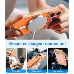 Vansdon Magnétique Coque pour iPhone 17 Pro avec 1 Verre Trempé, Compatible avec MagSafe, Protection Contre Les Chutes de qualit