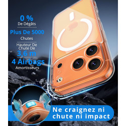 Vansdon Magnétique Coque pour iPhone 17 Pro Max avec 1 Verre Trempé, Compatible avec MagSafe, Protection Contre Les Chutes de qu