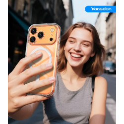 Vansdon Magnétique Coque pour iPhone 17 Pro Max avec 1 Verre Trempé, Compatible avec MagSafe, Protection Contre Les Chutes de qu