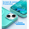 Coque Vansdon Magnétique pour iPhone 15, 1 Verre Trempé, Compatible MagSafe, Protection Militaire, Coque Mat Translucide Fine An