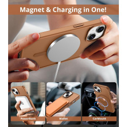 Vansdon Magnétique Coque pour iPhone 15 avec 1 Verre Trempé, Compatible avec MagSafe, Protection Contre Les Chutes de qualité Mi