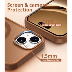 Vansdon Magnétique Coque pour iPhone 15 avec 1 Verre Trempé, Compatible avec MagSafe, Protection Contre Les Chutes de qualité Mi