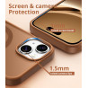 Vansdon Magnétique Coque pour iPhone 15 avec 1 Verre Trempé, Compatible avec MagSafe, Protection Contre Les Chutes de qualité Mi