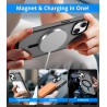 Coque Vansdon Magnétique pour iPhone 15, 1 Verre Trempé, Compatible MagSafe, Protection Militaire, Coque Mat Translucide Fine An