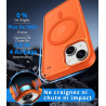 Vansdon magnétique coque pour iphone 15 avec 1 verre trempé, compatible avec magsafe, protection contre les chutes de qualité mi