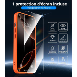 Vansdon magnétique coque pour iphone 15 avec 1 verre trempé, compatible avec magsafe, protection contre les chutes de qualité mi
