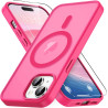 Coque Vansdon Magnétique pour iPhone 15, Verre Trempé 1PC, Compatible MagSafe, Protection Militaire, Coque Mat Translucide Fine 