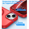 Vansdon Magnétique Coque pour iPhone 15 avec 1 Verre Trempé, Compatible avec MagSafe, Protection Contre Les Chutes de qualité Mi