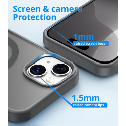 Vansdon Magnétique Coque pour iPhone 15 avec 1 Verre Trempé, Compatible avec MagSafe, Protection Contre Les Chutes de qualité Mi