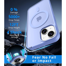 Vansdon Magnétique Coque pour iPhone 15 avec 1 Verre Trempé, Compatible avec MagSafe, Protection Contre Les Chutes de qualité Mi