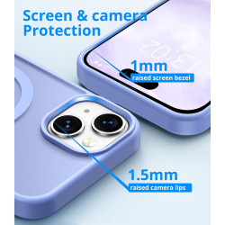 Vansdon Magnétique Coque pour iPhone 15 avec 1 Verre Trempé, Compatible avec MagSafe, Protection Contre Les Chutes de qualité Mi