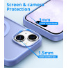 Vansdon Magnétique Coque pour iPhone 15 avec 1 Verre Trempé, Compatible avec MagSafe, Protection Contre Les Chutes de qualité Mi