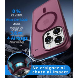 Vansdon Magnétique Coque pour iPhone 15 Pro avec 1 Verre Trempé, Compatible avec MagSafe, Protection Contre Les Chutes de qualit