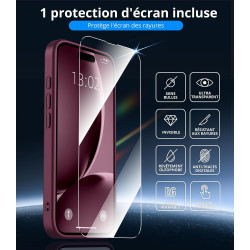 Vansdon Magnétique Coque pour iPhone 15 Pro avec 1 Verre Trempé, Compatible avec MagSafe, Protection Contre Les Chutes de qualit