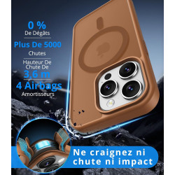 Vansdon Magnétique Coque pour iPhone 15 Pro avec 1 Verre Trempé, Compatible avec MagSafe, Protection Contre Les Chutes de qualit