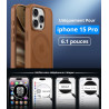 Vansdon Magnétique Coque pour iPhone 15 Pro avec 1 Verre Trempé, Compatible avec MagSafe, Protection Contre Les Chutes de qualit