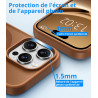 Vansdon Magnétique Coque pour iPhone 15 Pro avec 1 Verre Trempé, Compatible avec MagSafe, Protection Contre Les Chutes de qualit