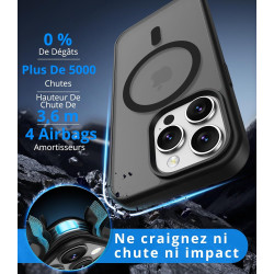 Vansdon Magnétique Coque pour iPhone 15 Pro avec 1 Verre Trempé, Compatible avec MagSafe, Protection Contre Les Chutes de qualit